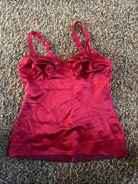 Ruby Ribbon Red Satin Cami